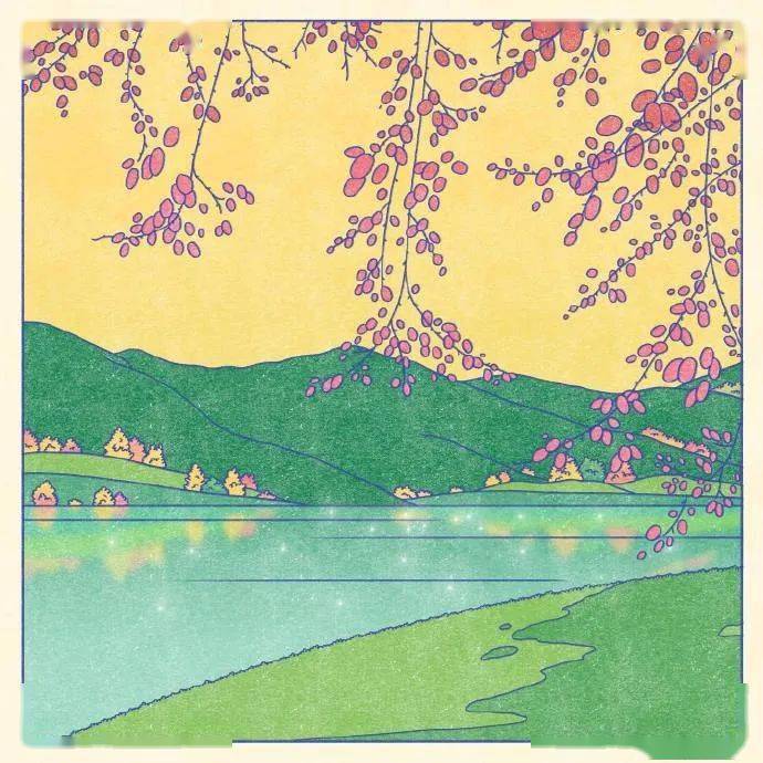 插画春意萌动万物向新