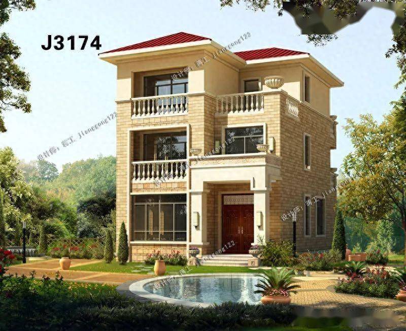 建房路漫漫,3款欧式风三层农村别墅,带给你建房的灵感_设计_空间_结构