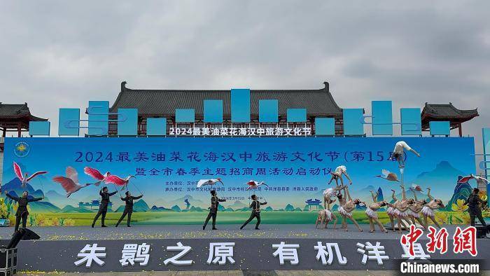 朱鹮与油菜花同框迎春陕西汉中以花为媒促发展