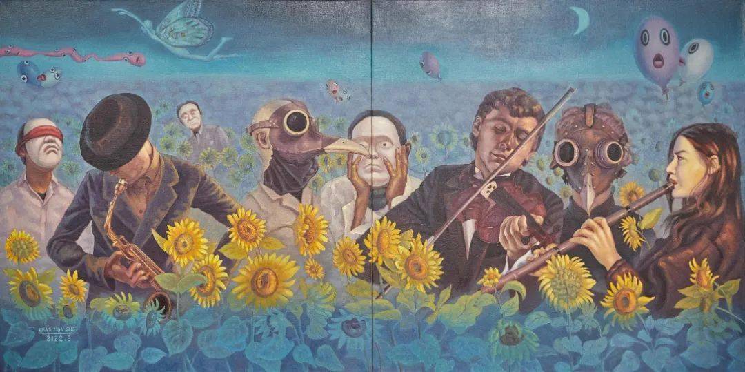 这正是汪建国的作品有意思的地方,也是他的绘画区别于许多超现实主义