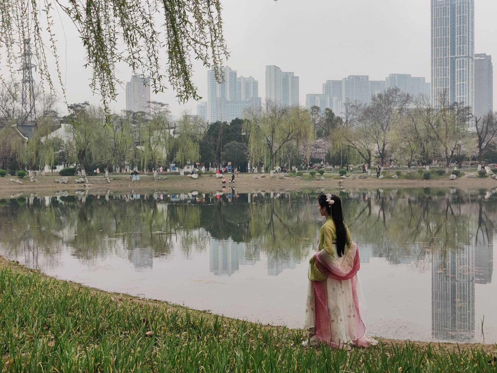 这里不拥挤,还免门票!武汉堤角公园1300余株樱花约三成盛放