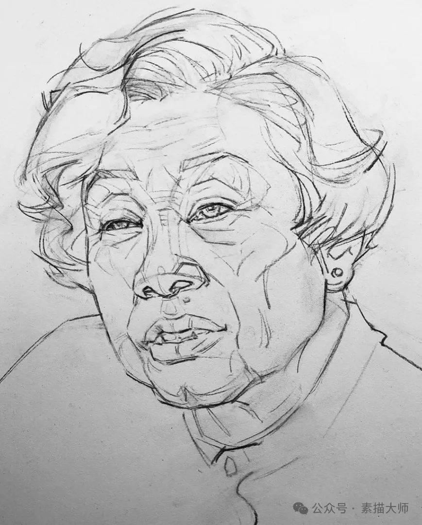 旧金山艺术大学教授oliversin女性肖像素描