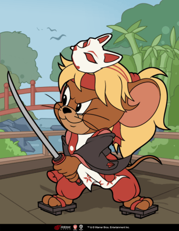 花下舞剑,感受漫天樱花飘落的浪漫~_杰瑞·_红色_面具