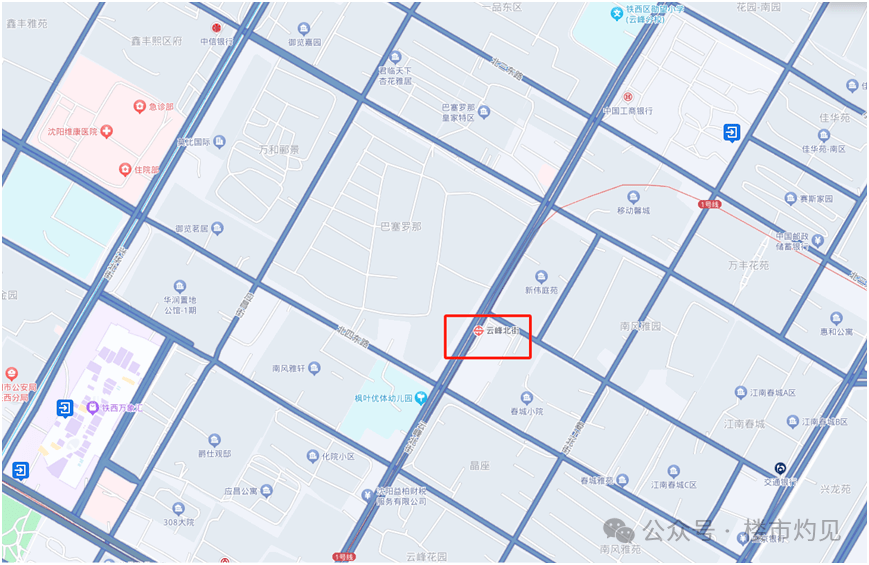 尤其是从区域地图来看,尽管这里没有新盘项目在售,但云峰北街地铁站