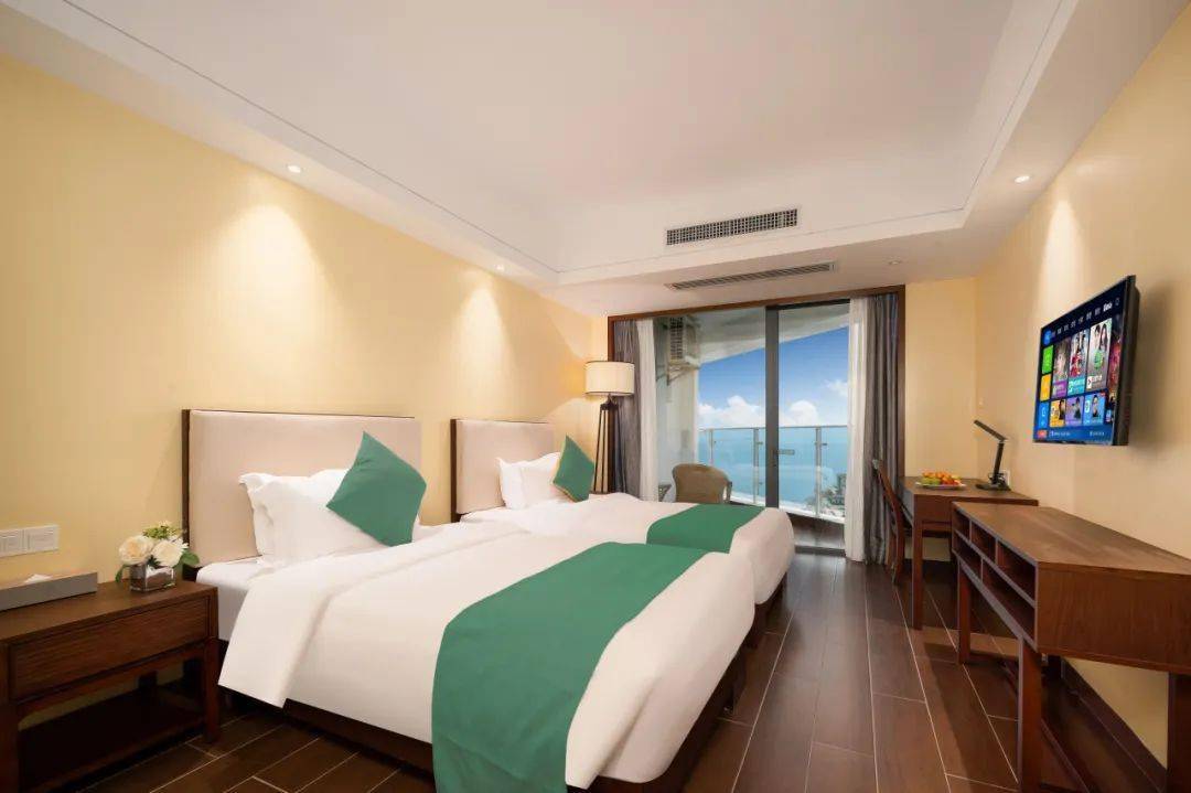 2m海景大床房:1张2m*2m(图片仅供参考,具体请以酒店实际安排入住为准)