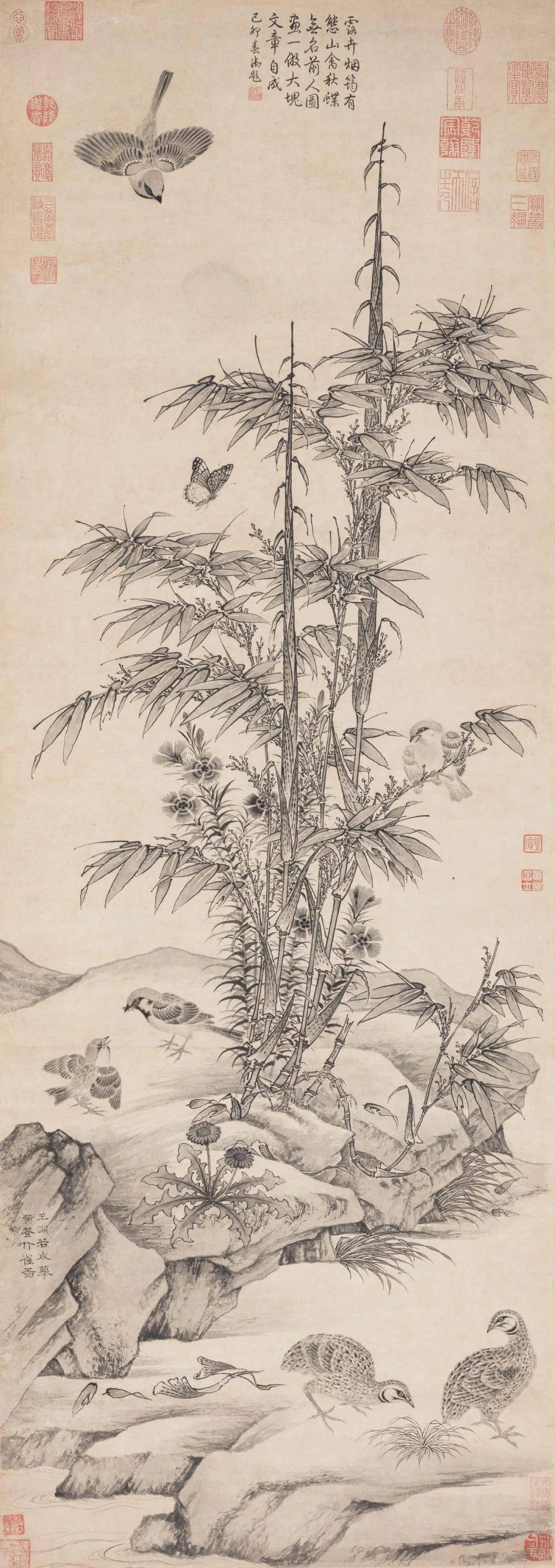 水墨_花竹_王渊