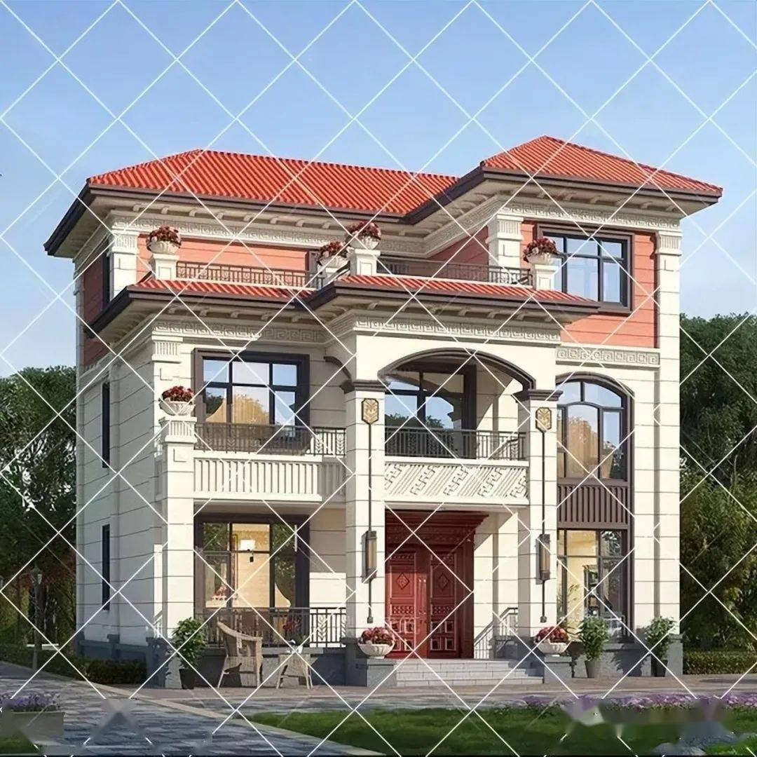 欧式楼中楼别墅28套旋转楼梯挑空客厅自建房简奢纯粹不张扬