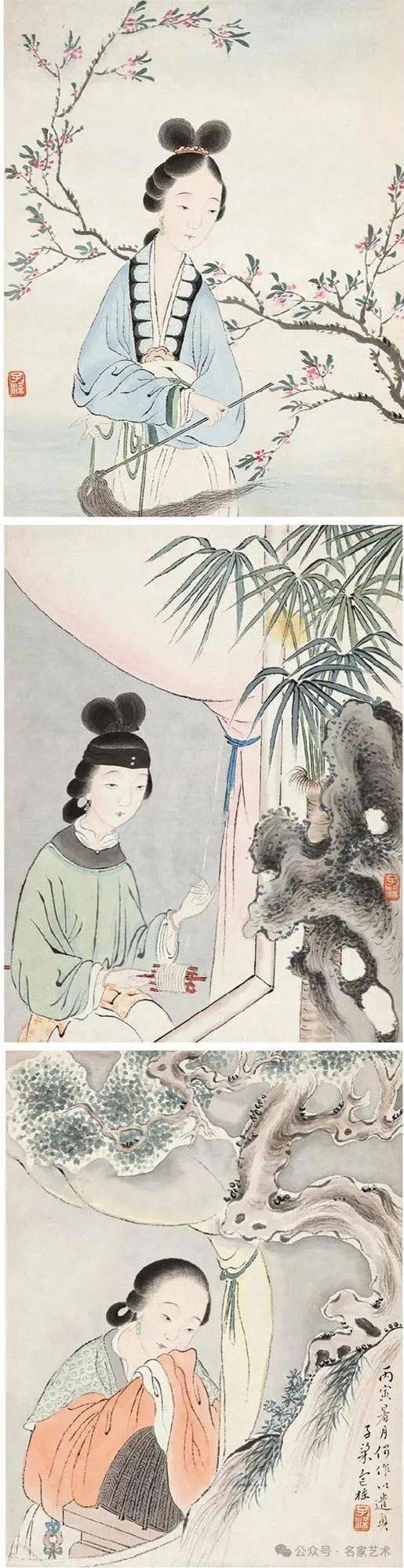 名品视界清代包栋仕女图册