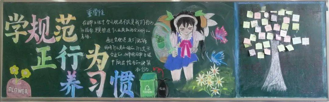 学规范 正行为 养习惯_西山_年级_板报