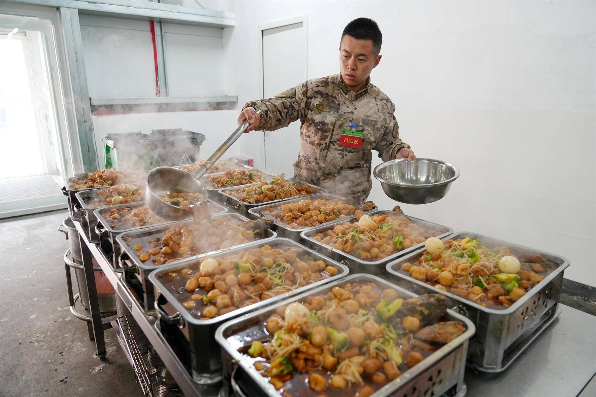 武警部队伙食图片