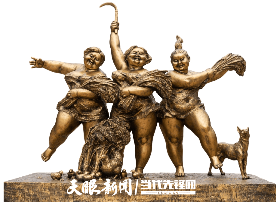 许鸿飞雕塑艺术百村展走进遵义,走进油菜花田_乡村_作品_世界