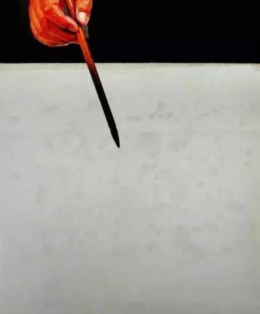 用墨在喷洒豆浆的宣纸上画荷叶3.