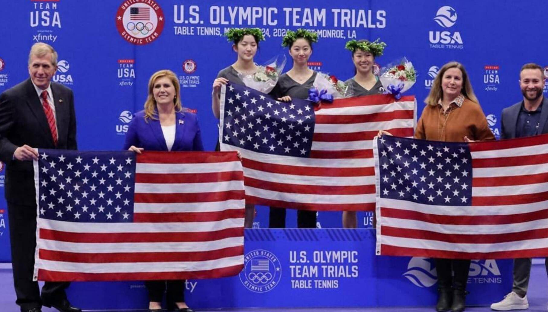 美国乒乓球公布巴黎奥运阵容：女队华裔含量100%！全都是中国移民_搜狐网