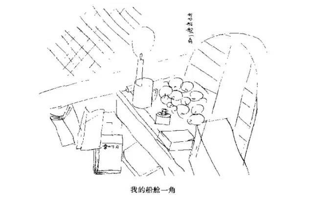 沈从文画柳林岔,选自《湘行书简》▲ 沈从文画,选自《湘行书简》