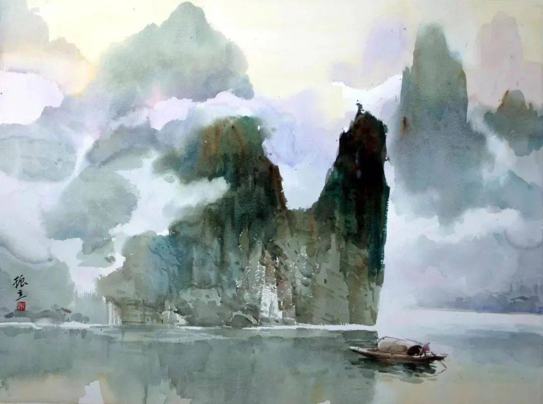 水彩画的朦胧美