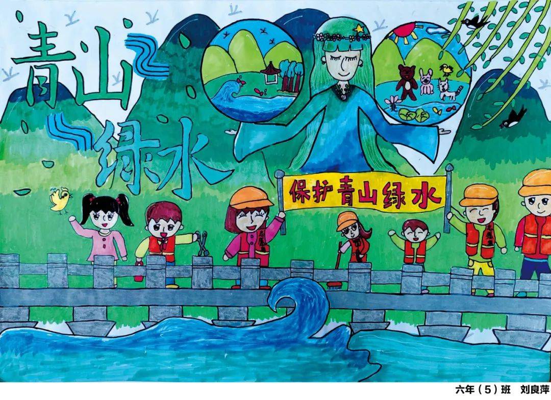 中国水周绘画作品简单图片