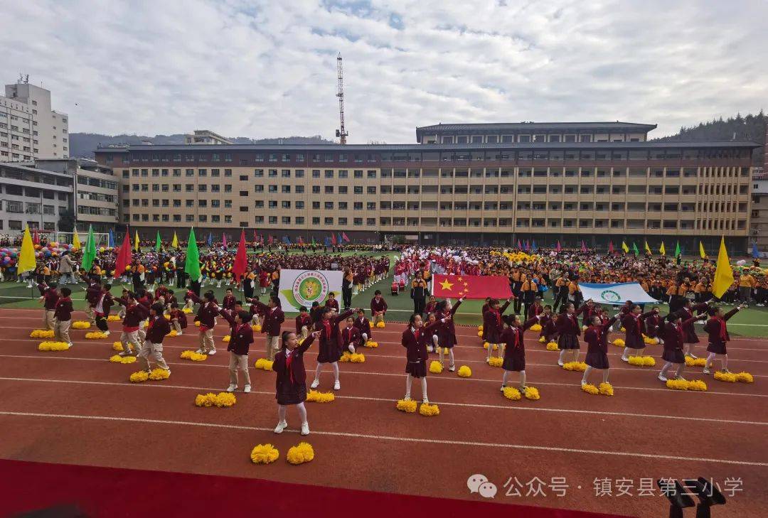 镇安县第三小学第三届田径运动会开幕啦!