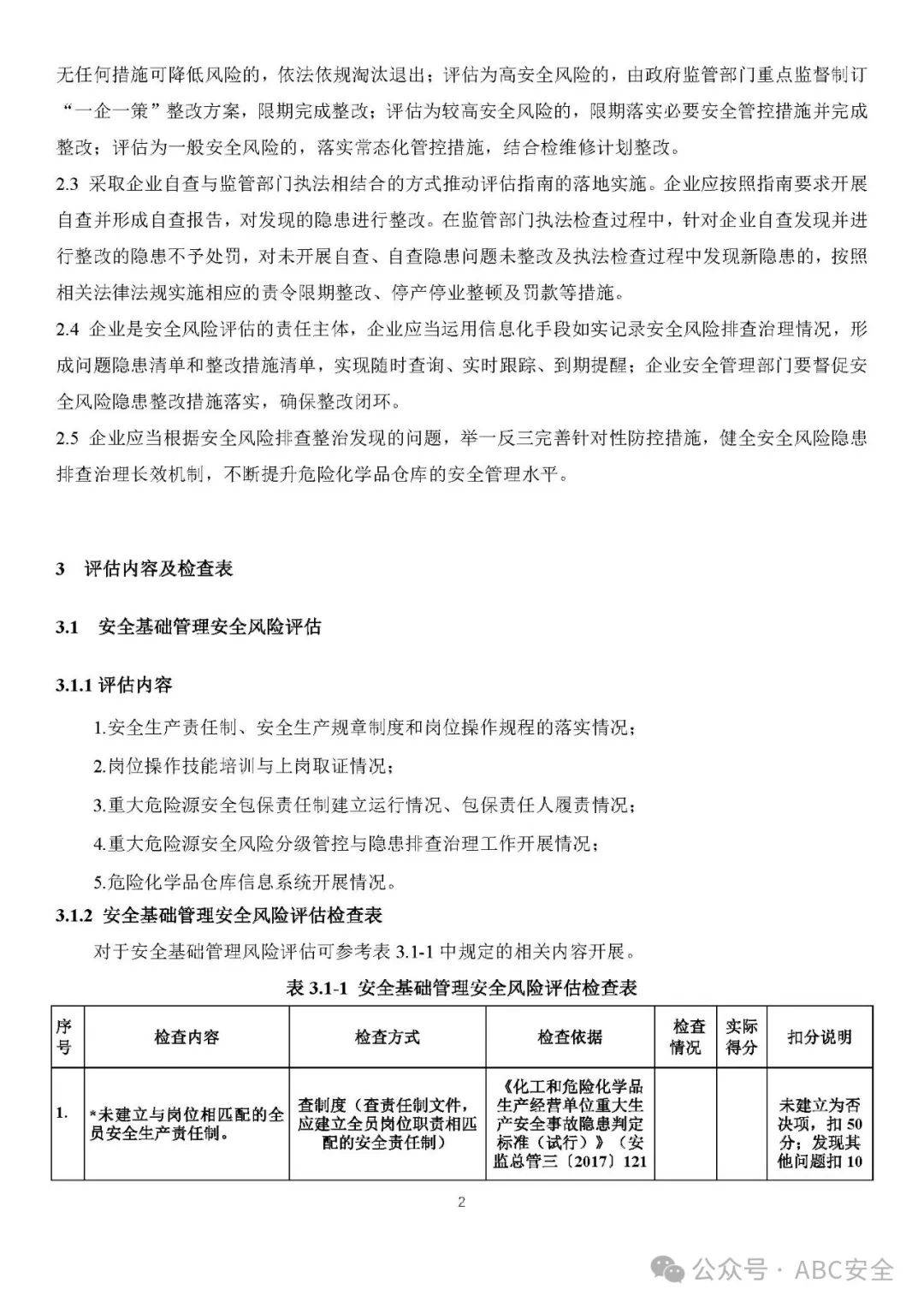 危险化学品仓库安全风险评估指南word
