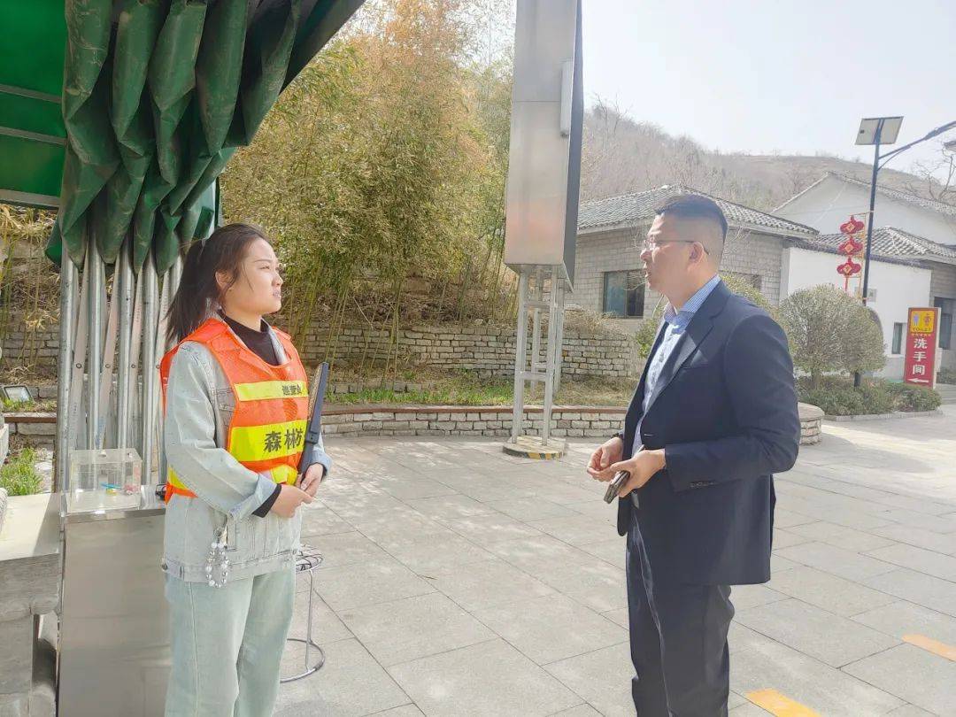 3月26日,到云明山,梦泉景区督导开园准备工作.