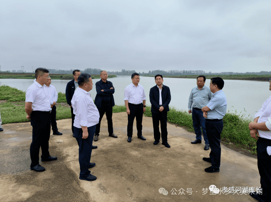 孝感副市长石必成来朱湖调研时强调立即着手整治沦河四汊闸平台埋坟