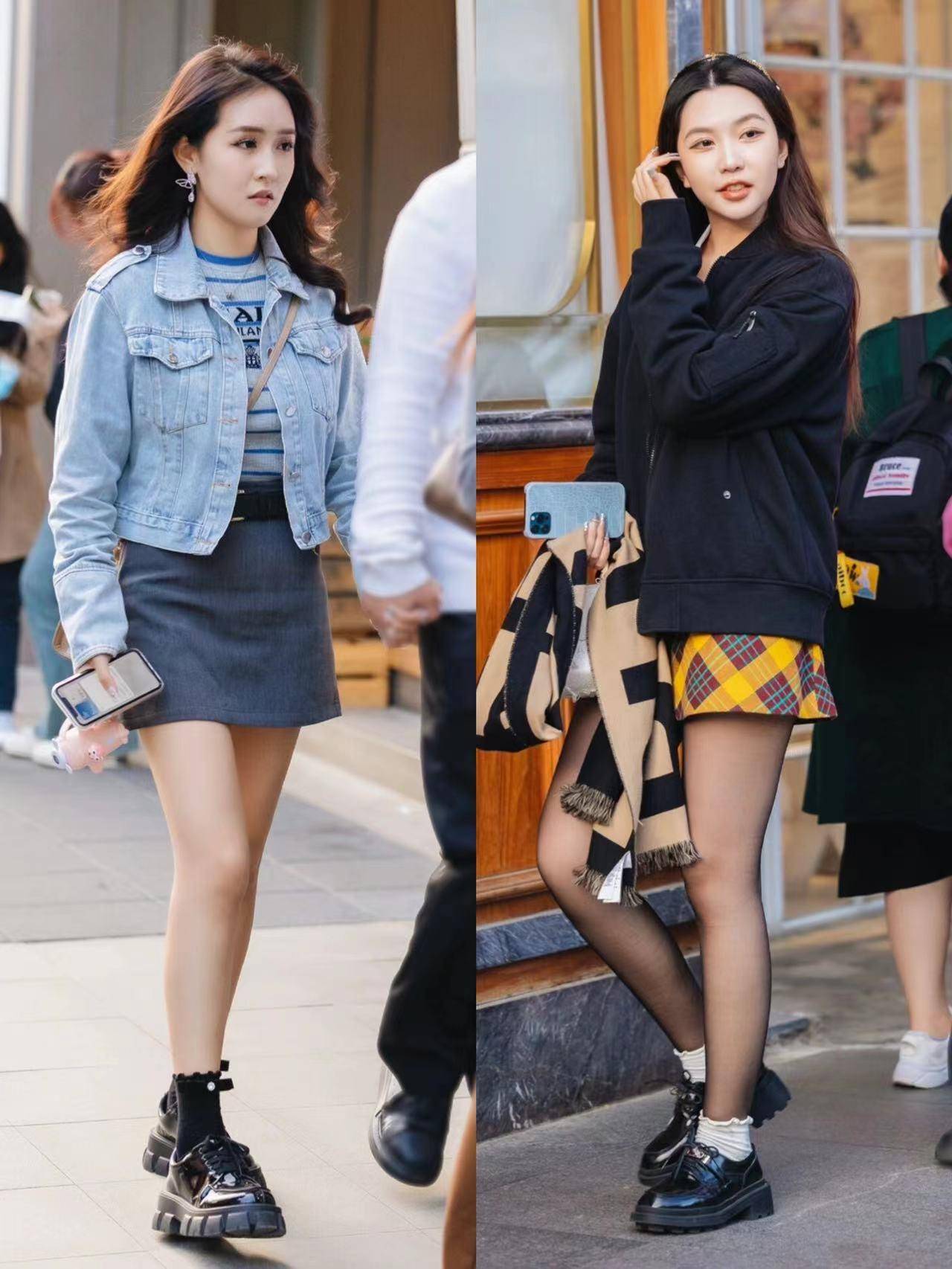 看上海街拍就明白运动鞋不香了换成这几双舒适又显高