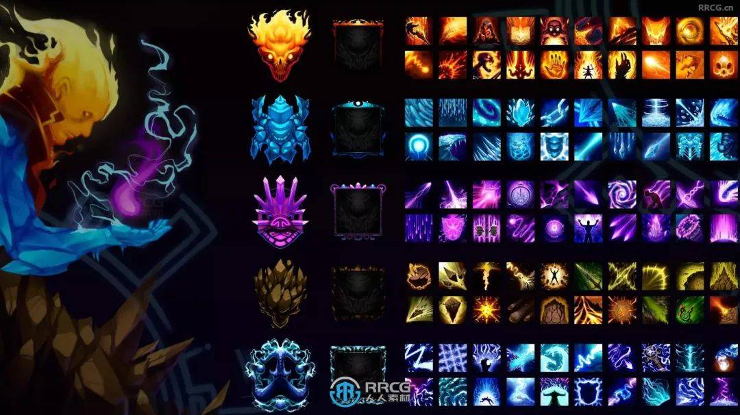 500个rpg游戏角色魔法ui图标unity游戏素材