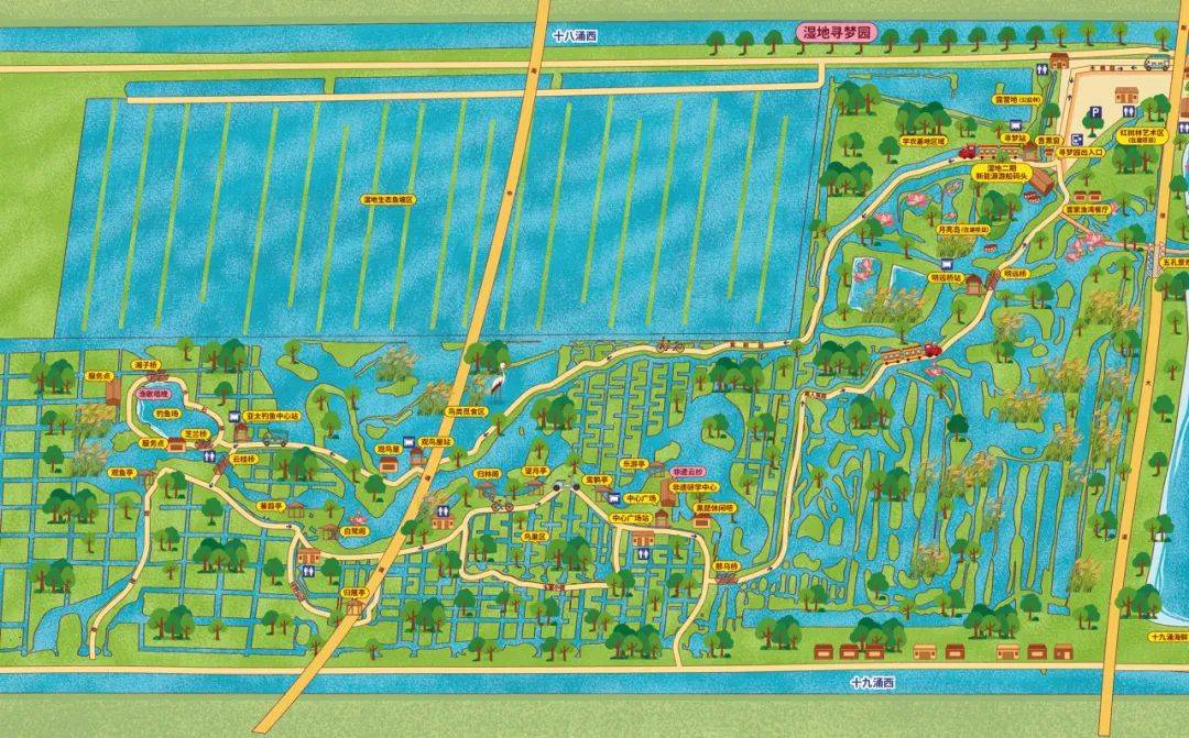 春舟轻漾清明踏青赏花鸟摇橹轻舟品艾糍