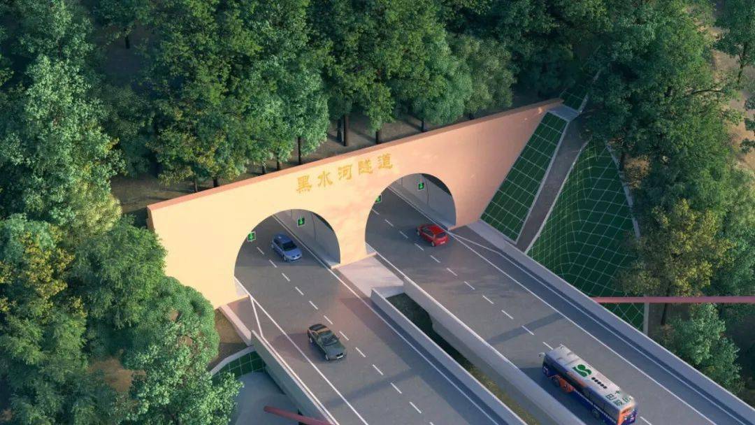 沿江高速宁攀段黑水河隧道双幅顺利贯通