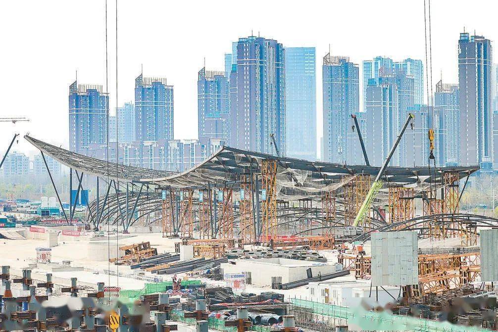 城市副中心站枢纽年内主体完工京帆屋盖下建绿色城市会客厅