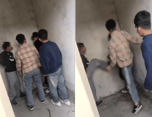 李女士介绍,视频中被打男生是她表弟,今年14岁,上初一,此前表弟从未对