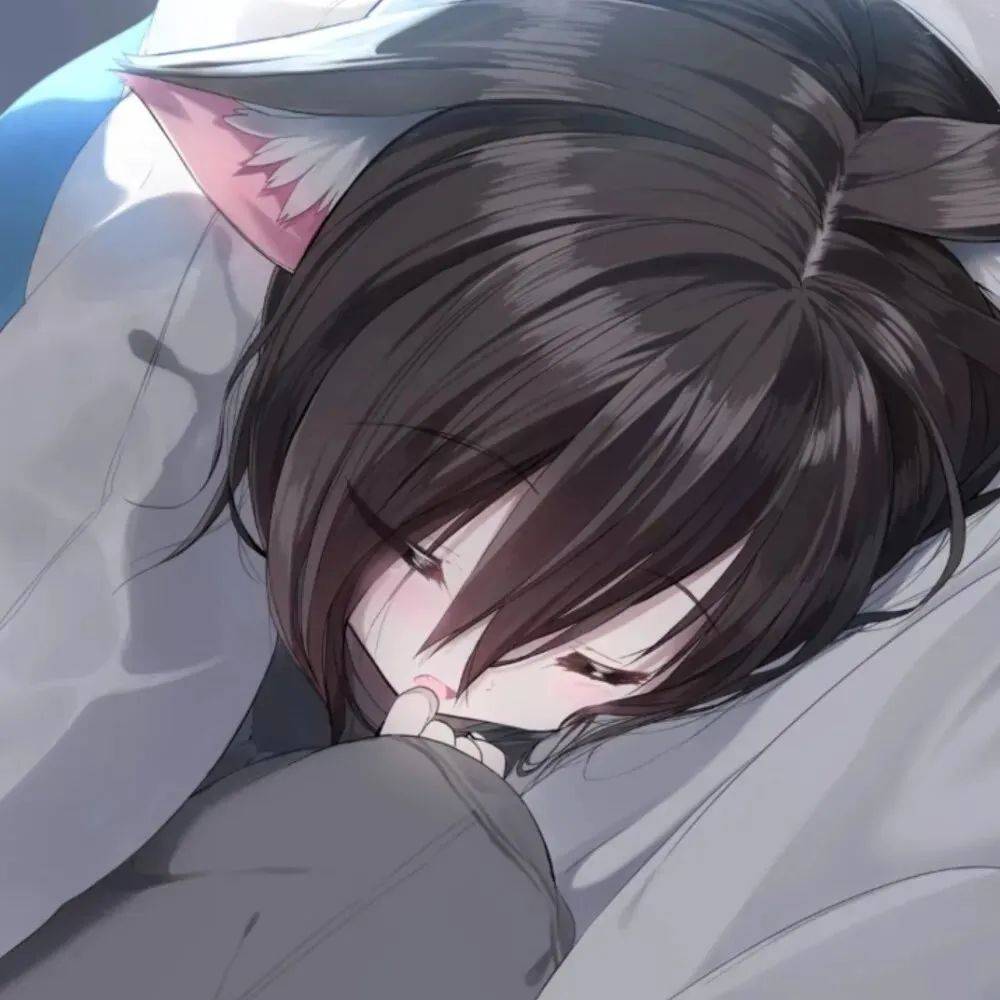 动漫头像星星睡了月亮睡了