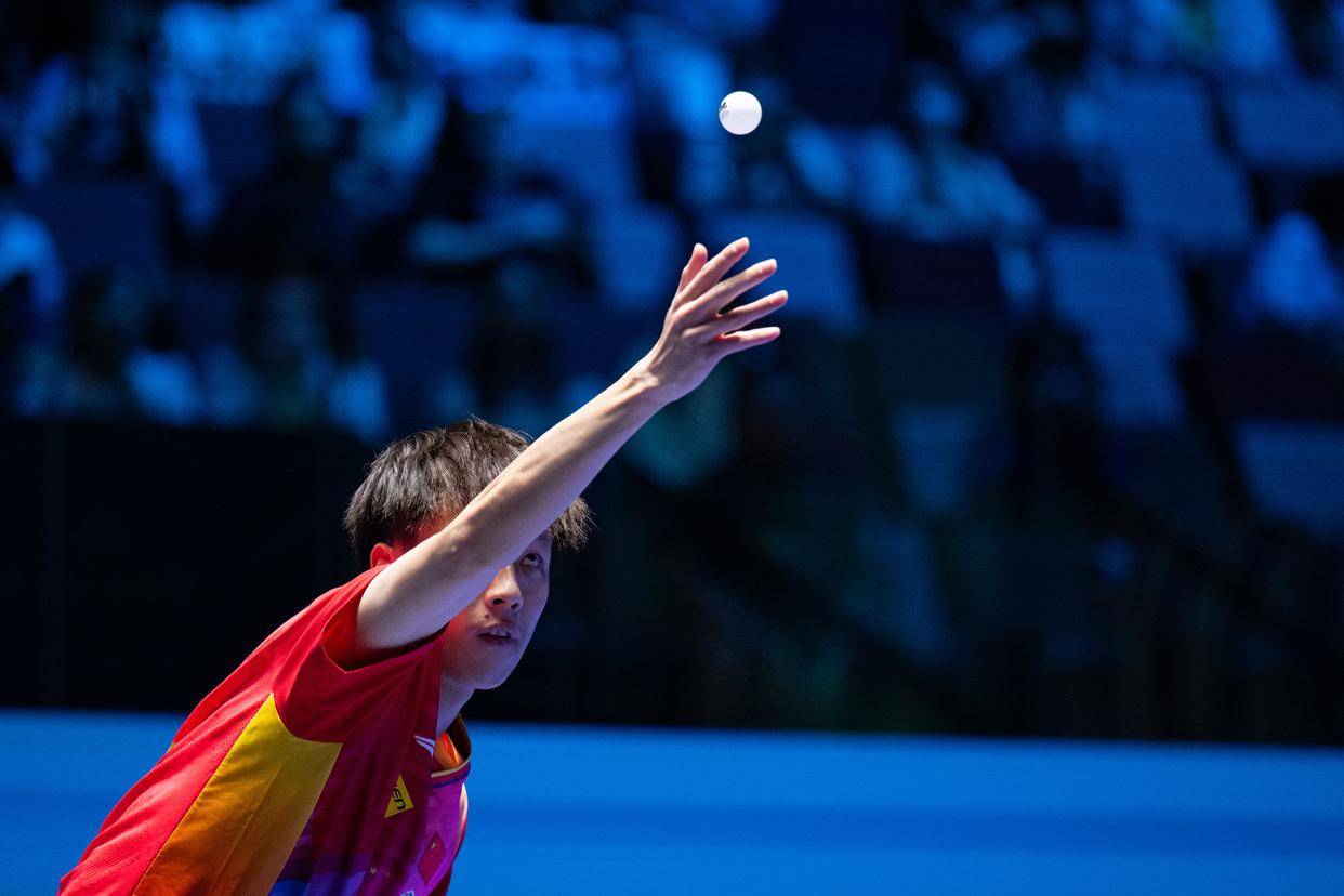 (体育)乒乓球——澳门世界杯:林高远平托米斯拉夫·普卡