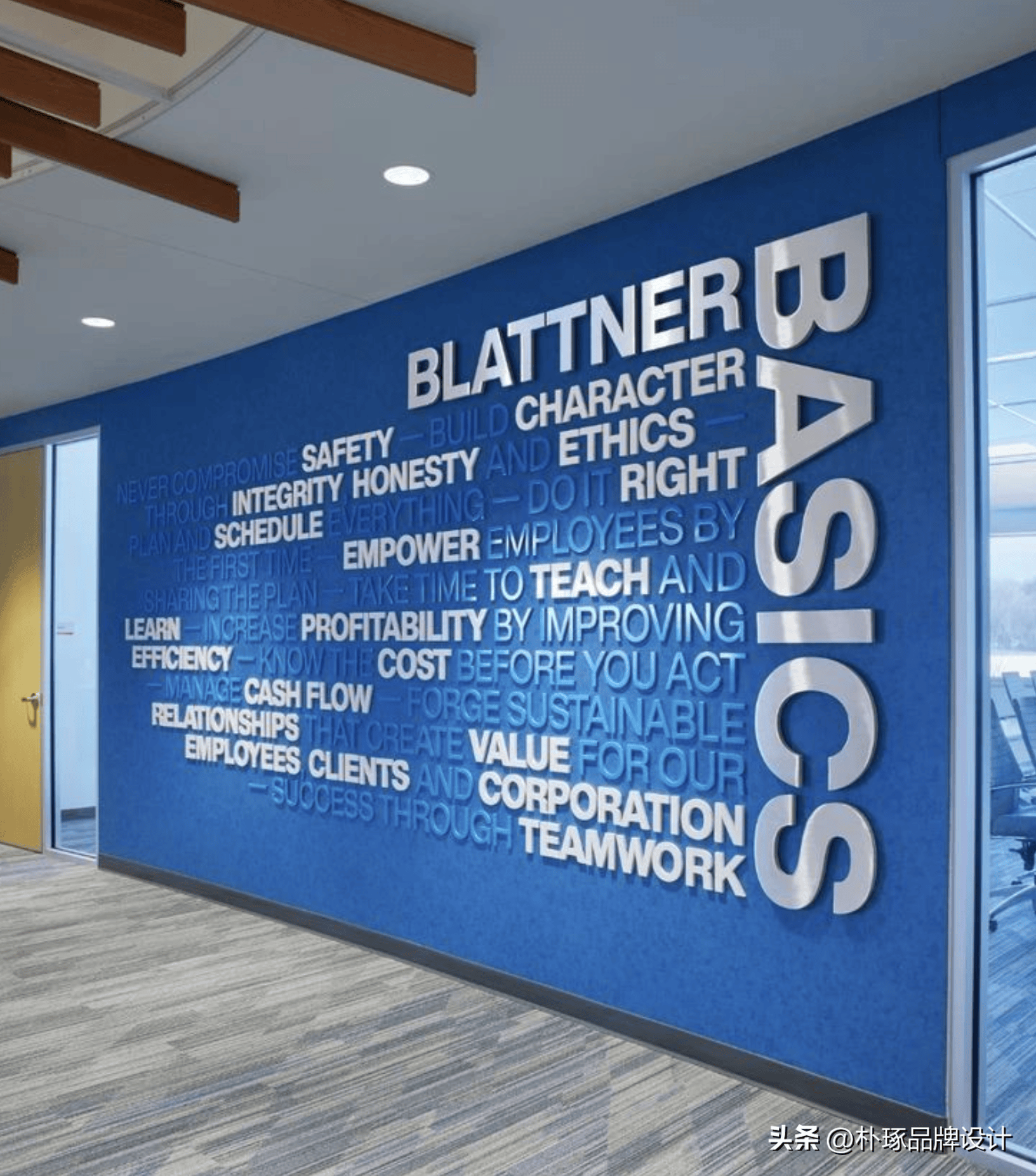 摆设全球视野logo墙创意