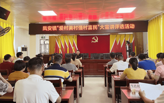 凤安镇举办爱村美村强村富民大宣讲评选活动