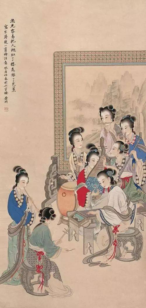 50幅国画大师黄均工笔人物画