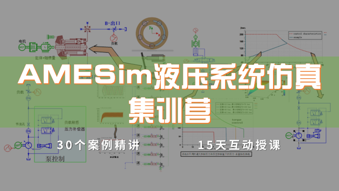 AMESim液压系统仿真集训营开营啦！| 30个案例精讲 • 15天互动授课_压力_流量_回路