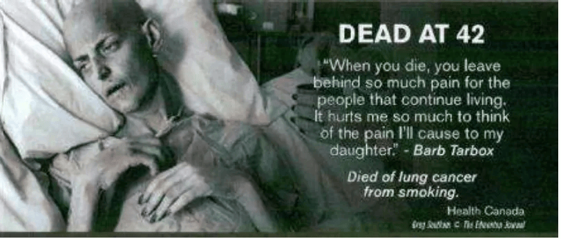 barb tarbox:留在加拿大烟盒包装上的时装模特(上,下)2012年加拿大的