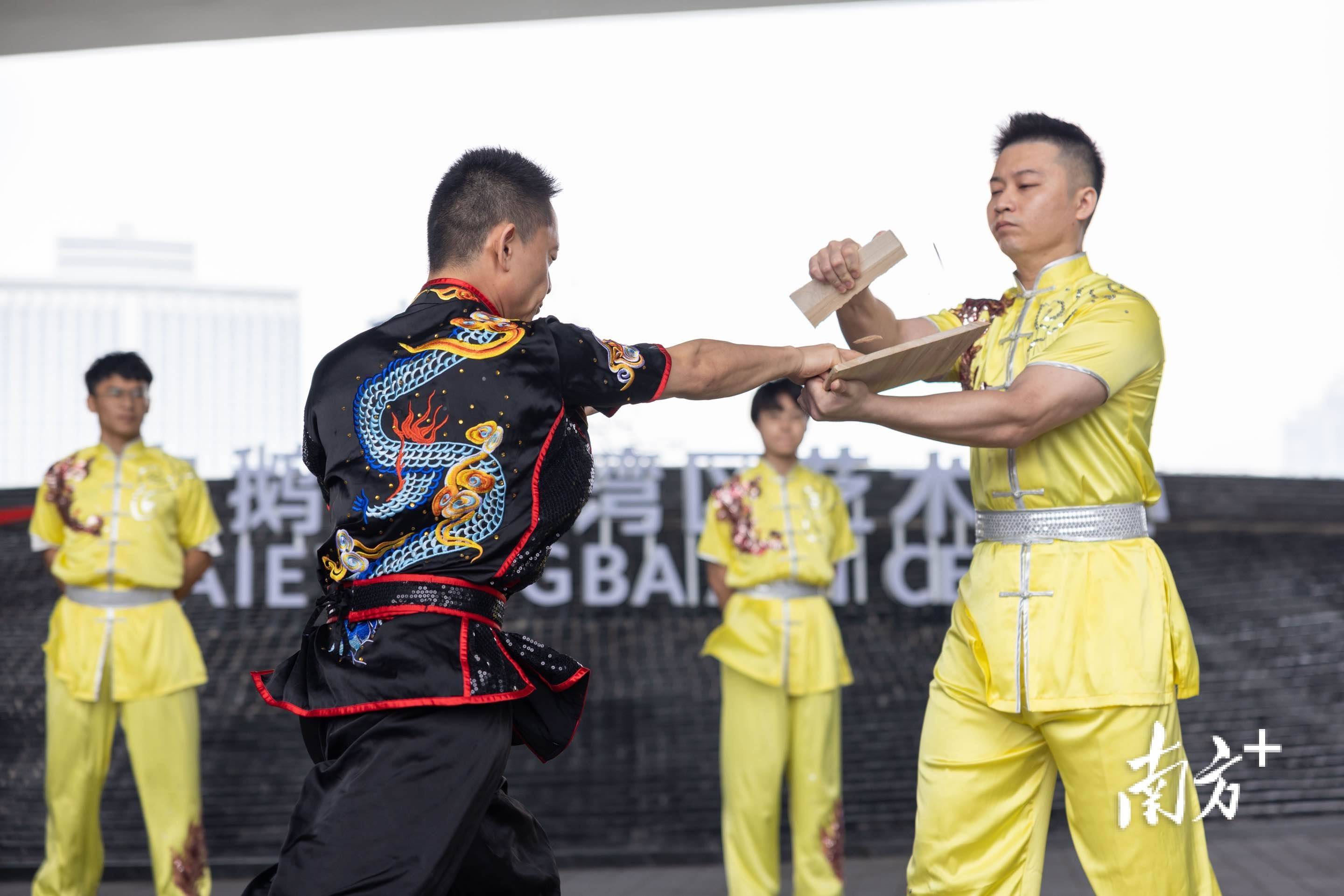 二指禅,南棍,蔡李佛拳…传统武术快闪亮相白鹅潭_表演_湾区_南方