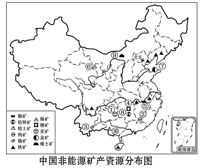 中国地图板块图 空白图片