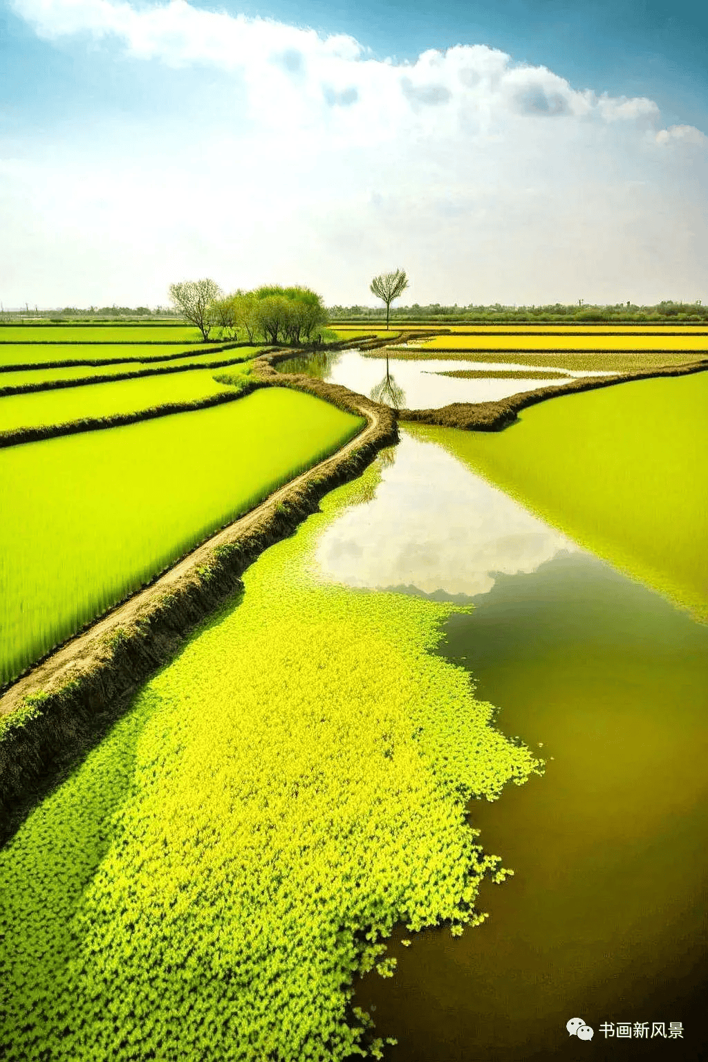 一组田园美景