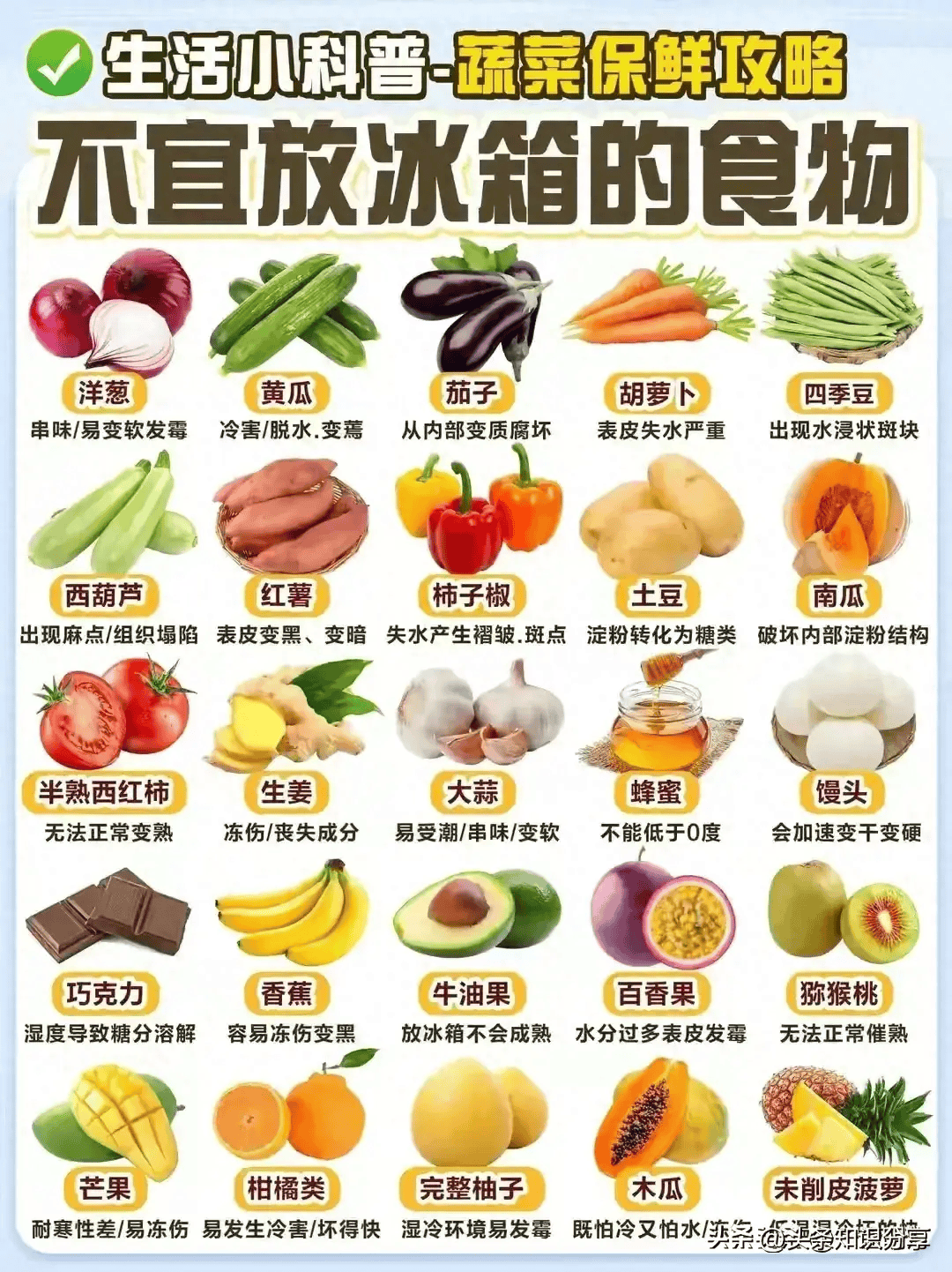 这些食物不宜放冰箱,蔬菜保鲜攻略