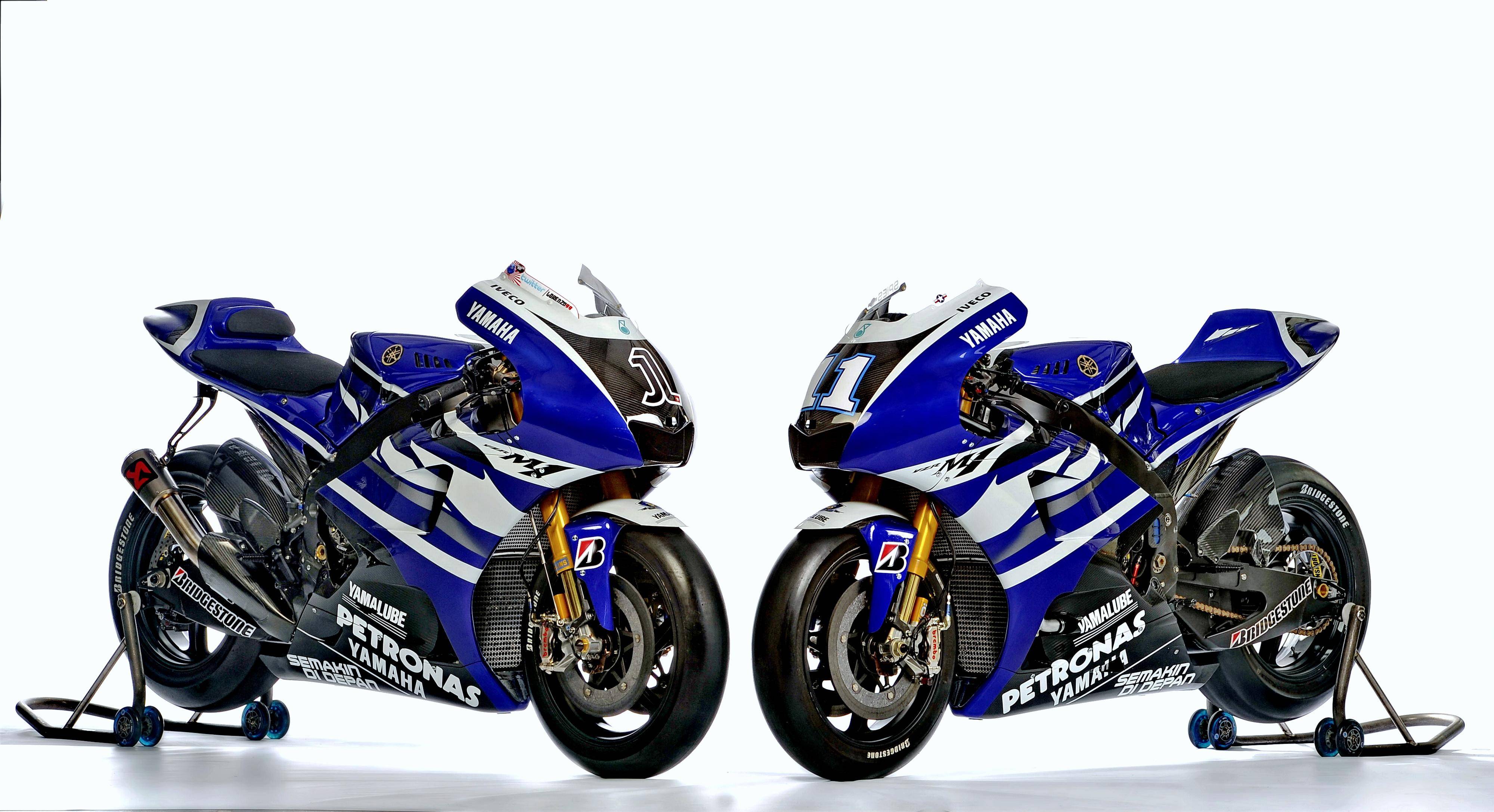 下面的图片,2011 赛季的 motogp 赛车(资料图片).