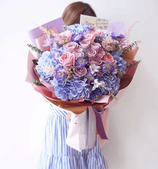 ins超美绣球花束!惊艳!_花艺_美学_植物