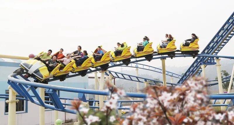 妈妈找回青春的热血体验速度与激情的碰撞碰碰车等游乐设施家庭过山车