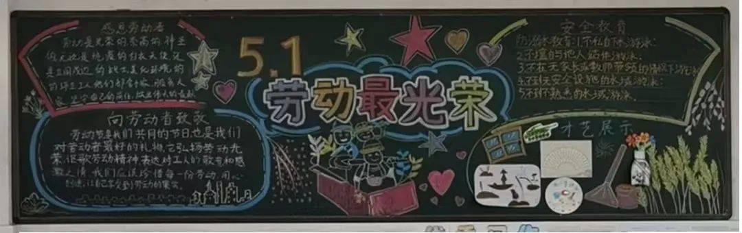 多彩五月 劳动相伴 | 实验小学开展第三期黑板报评比活动