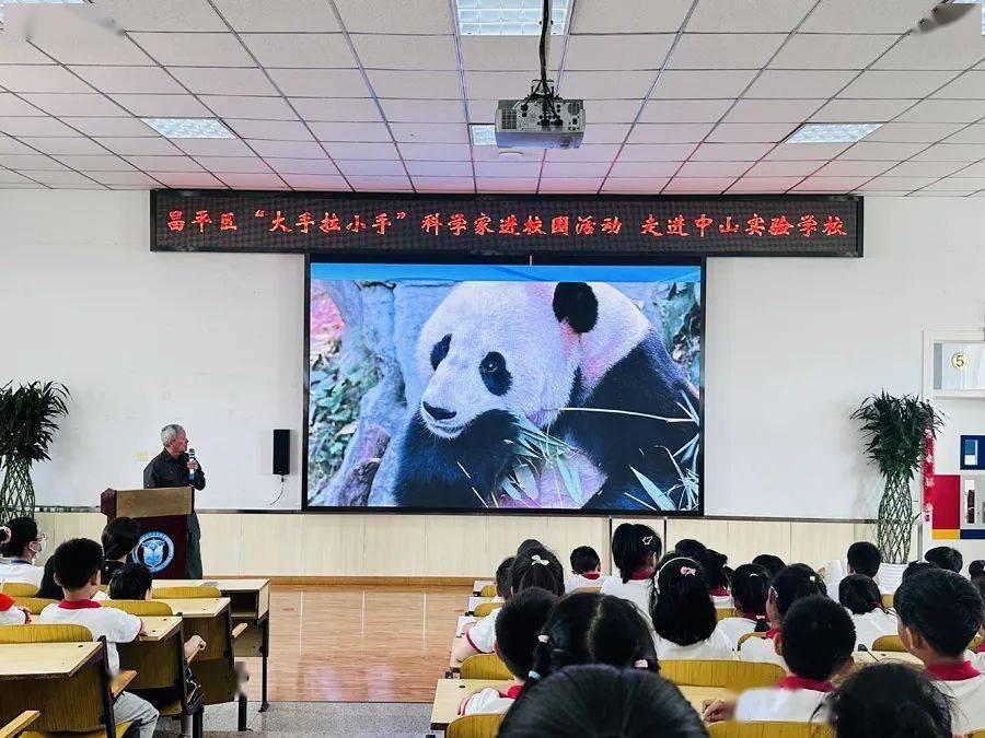 助力双减 ——中山实验学校"大手拉小手"科学家进校园活动_大熊猫_肖