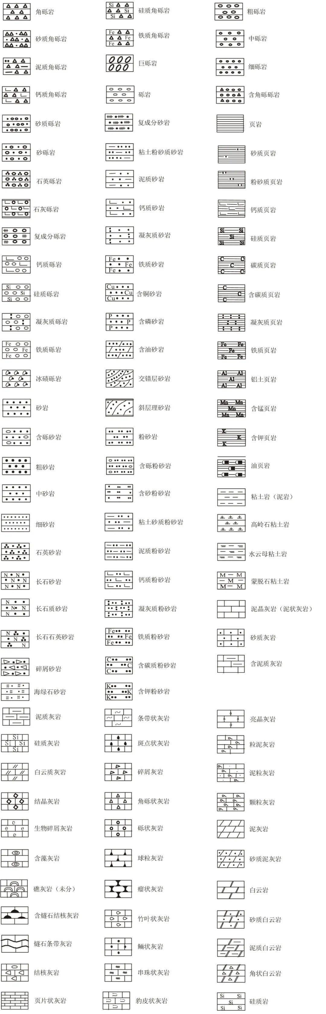 地质图例大全图片