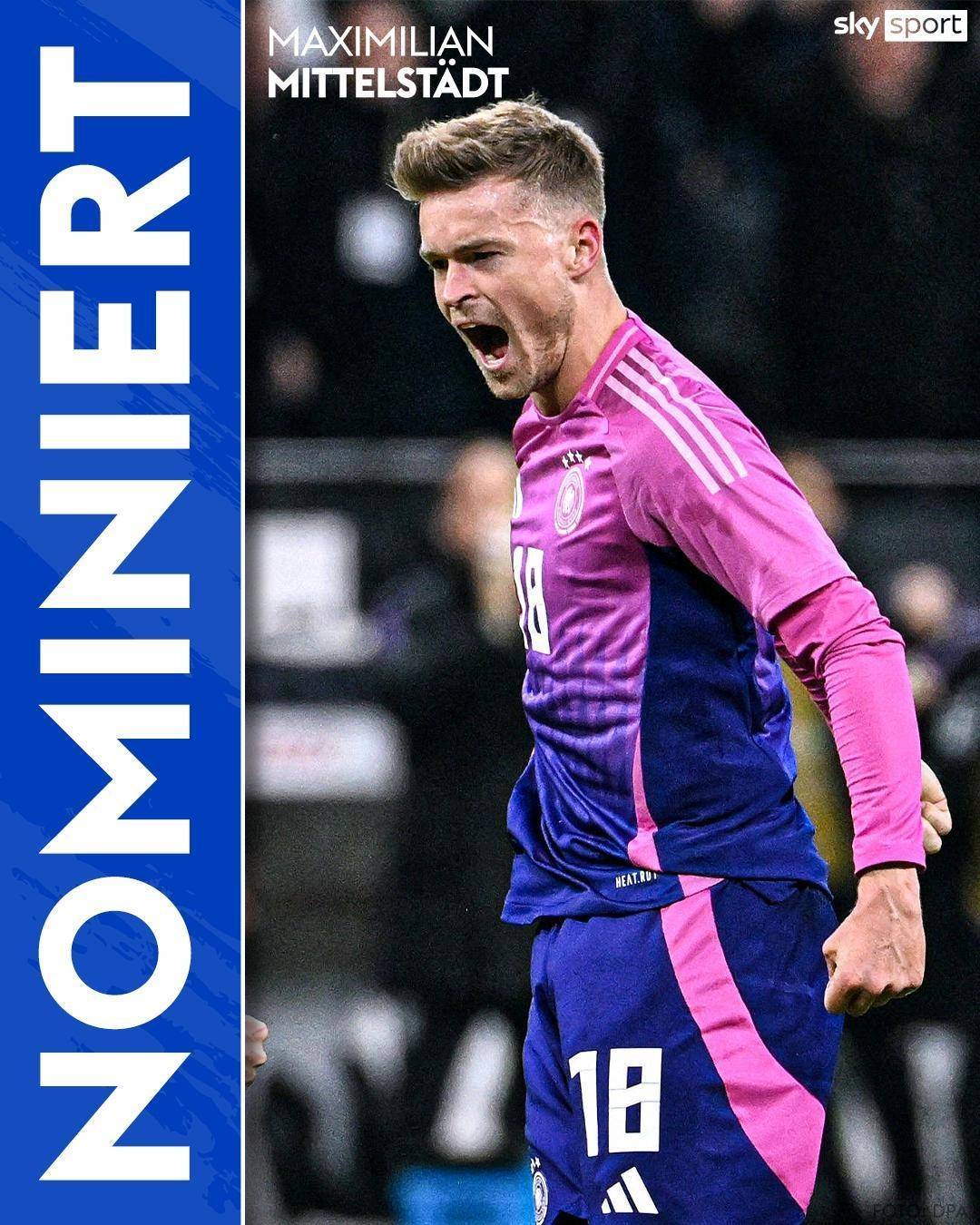 官方:斯图加特后卫米特尔施塔特入选德国队欧洲杯名单_德国足协_球员