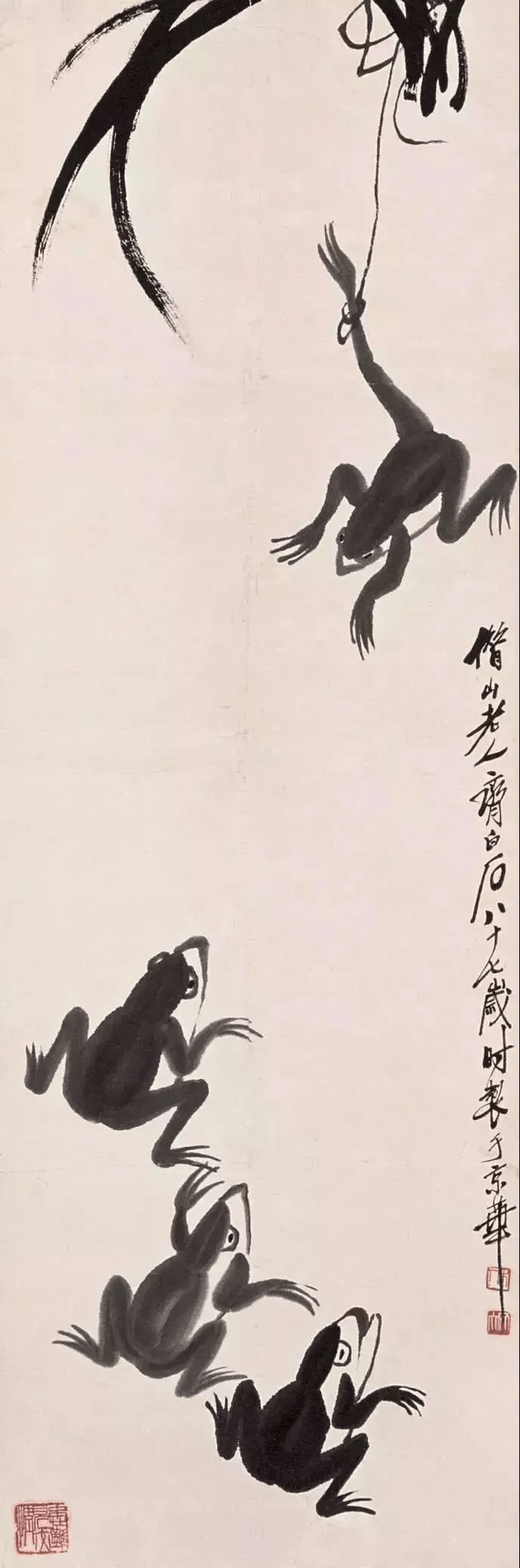 居高声远齐白石的花鸟画传承了中国花鸟画艺术传统与审美并加以创新