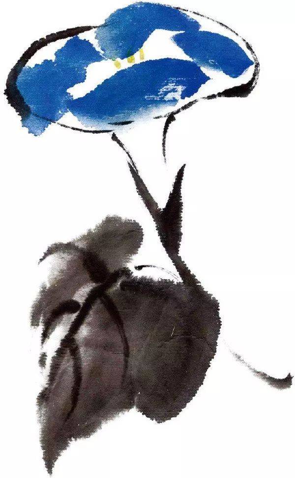 【国画教程】水墨牵牛花画法